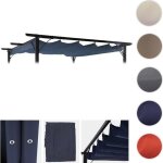 Toile de rechange pour pergola 3x3m hwc - c42 toit ouvrant ~ bleu