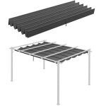 Toile de rechange pergola r�tractable mirros grise