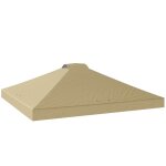 Toile de rechange pour tonnelle - outsunny - 3x3m - 8 trous de drainage et double ventilation uv50 + ...