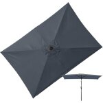 Toile de remplacement pour parasol - mich - polyester r�sistant - imperm�able - renforc�e - 2x3 m - gris ...