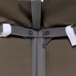 Toile de toit de chapiteau - wiens - 310 g / m� - 3x3 m - taupe - imperm�able - rev�tement pvc - polyester ...