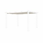 Toile de toit �crue pour tonnelle 3x4m condate - toile de rechange pergola. toile de remplacement