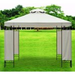 Toile de toit de rechange pour pavillon tonnelle tente 3x3m creme 53cw