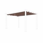 Toile de toit taupe pour tonnelle 3x4m condate - toile de rechange pergola. toile de remplacement