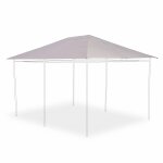 Toile de toit taupe pour tonnelle 3x4m divio - toile de rechange pergola. toile de remplacement