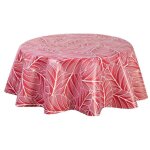 Toilinux - nappe en toile cire ronde eloa - diam. 150 cm - rouge