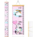 Toise murale  suspendre - rgle pour enfants - rose - 200 x 20 cm