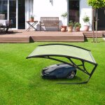 Toit de garage pour tondeuses robot - yis - anti soleil pluie - abri housse - 78 x 100 x 50 cm - transparent ...