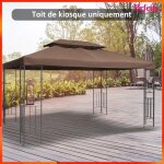 Toit de rechange pour tonnelle - akozon - 6639 - beige - 3 x 4 m - polyester 180 g / m� imperm�able