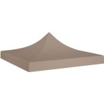 Toit de tente de rception haut de gamme - toile de tonnelle 3x3 m taupe 270 g - m 190340 fur