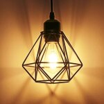 Tokius lustre suspension industrielle vintage plafonnier luminaire e27 design mtal cage 160mm clairage ...