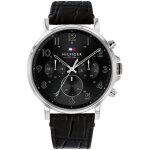 Montre - tommy hilfiger - 1710381 - multifonction - cuir de croco - noir - analogique