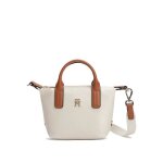 Tommy hilfiger popette - petit sac cabas ecru aw0aw18368 - aeo