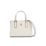 Tommy hilfiger th daily - sac cabas monogramme ecru aw0aw18416 - aeo