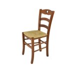Tommychairs - chaise cuisine cuore robuste structure en bois de htre peindr en couleur noyer clair ...