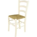 Tommychairs - chaise cuisine venice robuste structure en bois de htre peindr en couleur anilnie blanche ...