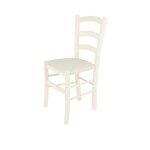 Tommychairs - chaise cuisine venice structure en bois de htre peindr en aniline couleur blanche et ...
