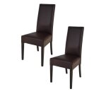 Tommychairs - set 2 chaises cuisine luisa robuste structure en bois de h�tre peindr� weng� assise et ...