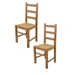 Tommychairs - set 2 chaises cuisine rustica robuste structure en bois de hêtre peindré en couleur chêne ... Tommychairs - set 2 chaises cuisine rustica robuste structure en bois de hêtre peindré en couleur chêne ...