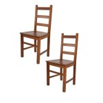 Tommychairs - set 2 chaises cuisine rustica robuste structure en bois de hêtre peindré en couleur noyer ... Tommychairs - set 2 chaises cuisine rustica robuste structure en bois de hêtre peindré en couleur noyer ...