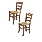 Tommychairs - set 2 chaises cuisine savoie robuste structure en bois de hêtre peindré en couleur noyer ... Tommychairs - set 2 chaises cuisine savoie robuste structure en bois de hêtre peindré en couleur noyer ...