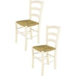 Tommychairs - set 2 chaises cuisine venice robuste structure en bois de htre peindr en couleur anilnie ...