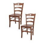 Tommychairs - set 2 chaises cuore pour la cuisine bar et la salle à manger structure en bois et assise ... Tommychairs - set 2 chaises cuore pour la cuisine bar et la salle à manger structure en bois et assise ...
