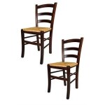 Tommychairs - set de 2 chaises venezia pour la cuisine et la salle � manger avec structure en bois coleur ...