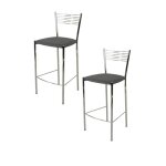 Tommychairs - set 2 tabourets bar elegance robuste structure en acier chromé et assise en cuir artificiel ... Tommychairs - set 2 tabourets bar elegance robuste structure en acier chromé et assise en cuir artificiel ...