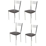 Tommychairs - set 4 chaises cuisine elegance robuste structure en acier chromé et assise en bois couleur ... Tommychairs - set 4 chaises cuisine elegance robuste structure en acier chromé et assise en bois couleur ...