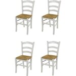 Tommychairs - set 4 chaises cuisine venezia style shabby chic structure en bois de htre vieilli  la ...