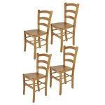 Tommychairs - set 4 chaises cuisine venice robuste structure en bois de hêtre peindré en couleur chêne ... Tommychairs - set 4 chaises cuisine venice robuste structure en bois de hêtre peindré en couleur chêne ...
