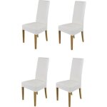 Tommychairs - set 4 chaises luisa robuste structure en bois de h�tre peindr� ch�ne assise et dossier ...