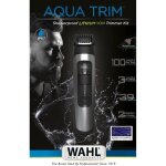 Tondeuse barbe wahl aqua trim - sans fil - batterie lithium ion - tanche - gris