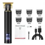 Tondeuse cheveux et barbe rechargeable tondeuse de precision 6 sabots noir