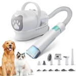 Tondeuse pour chien 6 en 1 aspirateur pour animaux 13000pa bac � poussi�re de 1 l 3�niveaux d?aspiration ...