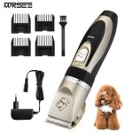 Tondeuse � chien chat tondeuse electrique professionnelle rechargeable sans fil kit avec 4 guides de ...