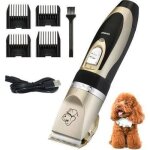 Tondeuse  chien chat tondeuse electrique professionnelle rechargeable sans fil kit avec 4 guides de ...