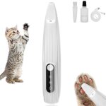 Tondeuse chien / chat avec led faible bruit pour patte et visage (blanc)