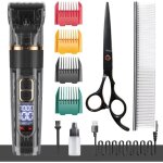 Tondeuses pour chiens poil long epais professionnelle  faible bruit ipx7 tanche kit de toilettage pour ...