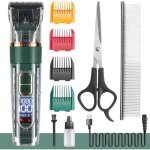 Tondeuses pour chiens poil long epais professionnelle  faible bruit ipx7 tanche kit de toilettage pour ...