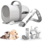 Tondeuse chien professionnelle acelife lm3 300w aspirateur poil pour animaux avec 5 outils 1. 5l r�cipient ...