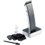 Tondeuse �lectrique sans fil pour cheveux barbe et corps - sichler - noir & acier - lames en acier inoxydable ...