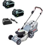 Tondeuse � gazon + 2 batteries 40v + chargeur coupe �43cm 6 positions - tondeuse sans fil mulching bac ...