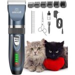 Tondeuse et kit de toilettage pour chats - 2 vitesses sans fil et silencieuse - bleu