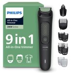 Tondeuse tout - en - un - philips - multigroom s�rie 3000 - 9 accessoires - lames auto - aff�t�es - 12 ...