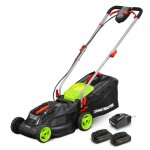 Tondeuse rechargeable 40v (2x20v) 34 cm avec 2 batteries 2ah et chargeur - constructor