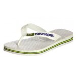 Tongs - havaianas - brasil logo - enfant - blanc - tranche colore