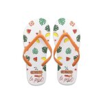 Tong plastique la retraite le pied exotique femme blanc