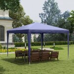 Tonnelle 3 x 3 m barnum de jardin m�tal �poxy b�che pe haute densit� bleu
